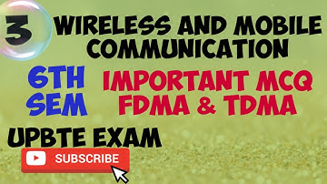 wireless and mobile communication mcq|upbte 2021|upbte 6th sem|polytechnic|6th semester objective
