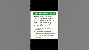 CISM Question of the Day | Security Governance & Compliance ✅