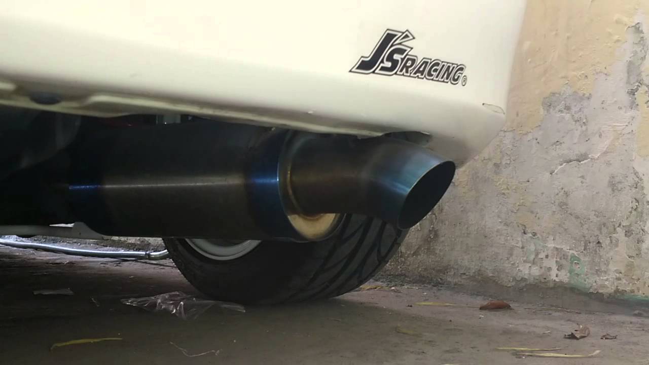 J S Racing Muffler On Honda Jazz Fit Ge8 Youtube