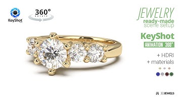 Sample of KeyShot Contrast Scene Setup for 3D Jewelry Animation 360 Rendering