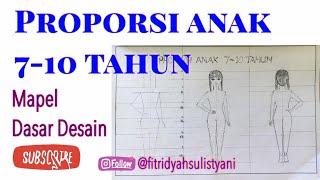 LANGKAH MENGGAMBAR PROPORSI TUBUH ANAK USIA 7-10 TAHUN ***Mapel Dasar Desain kelas X SMK Tata Busana