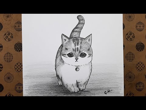 Kolay Kedi Adım Adım Nasıl Çizilir Çizim Hobimiz Karakalem Kolay Çizimler