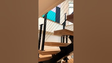 Super SLEEK black CABLE railings #metalwork #staircase #custom
