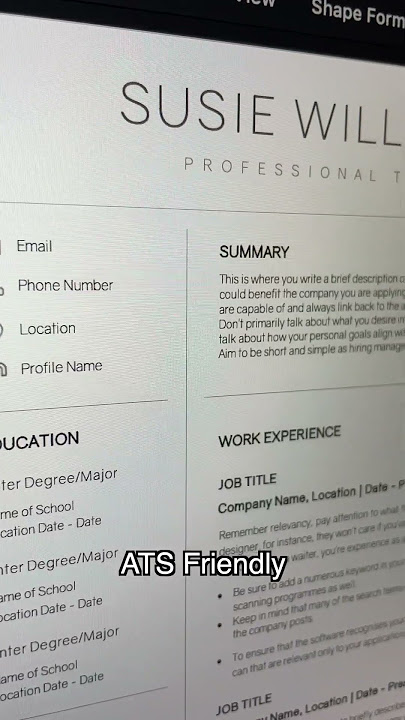 ATS-Friendly Resume Template