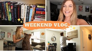 WEEKEND VLOG 🍂📚 | Organizing for Fall | Book & Clothes Unhaul
