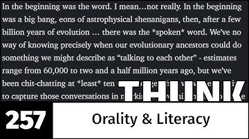 257. Orality & Literacy
