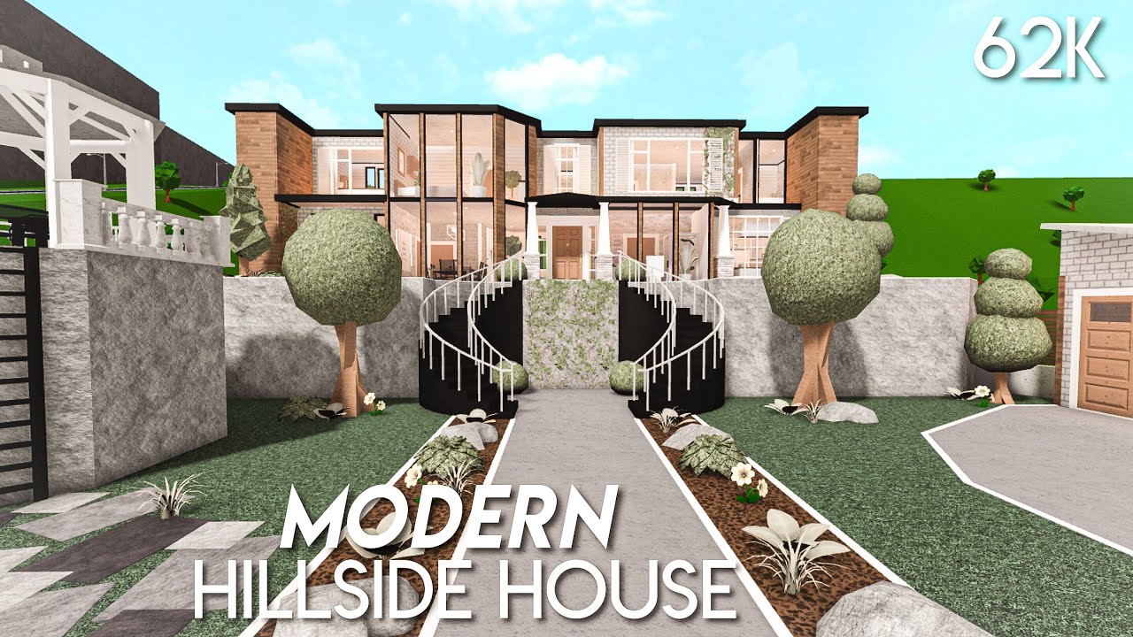 Roblox Bloxburg Modern Hillside Home 280k Part 33 Speedbuild | Images ...