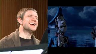 the pirates band of misfits martin freeman pirate with scarf side by side match up