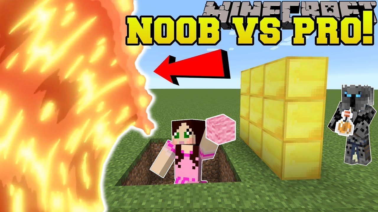 Minecraft Noob Vs Pro Magma Runner Mini Game Youtube - pat and jen popularmmos roblox going from noob to pro in