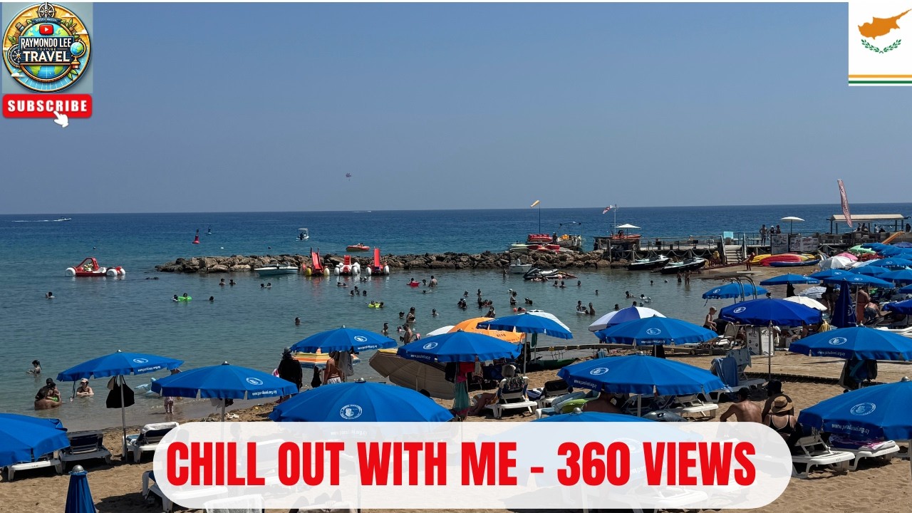 Pernera Beach 360° View 🇨🇾 | Relaxing Unedited Beach Atmosphere