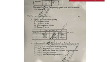 Decision  Science MBA 3rd - Question Paper May 2024 ( Analysis & Solution Discussion)