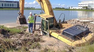 40- Tonowy CAT Wtopiony przy Wymianie Gruntu // Excavator Stuck in Mud // Forestry Work