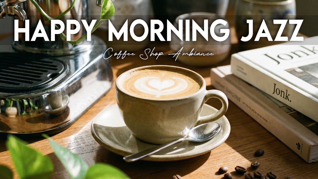 Happy Morning Jazz Music ☕💖 Coffee Shop Ambiance Bossa Nova Instrumental and Relaxing for Studying.