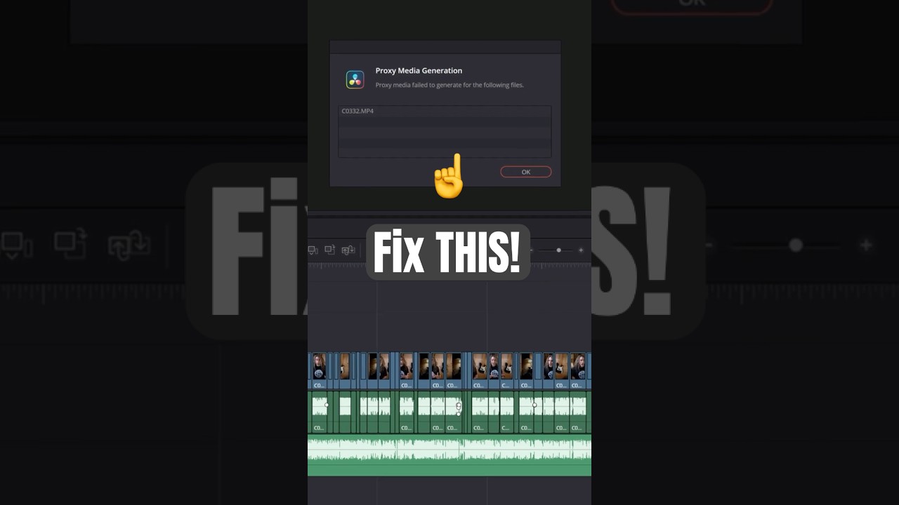 Proxy Media Generation FAILED! - DaVinci Resolve