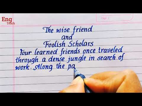 The Wise Friend and Foolish scholars moral Story |English writing|story writing | story | Eng Teach