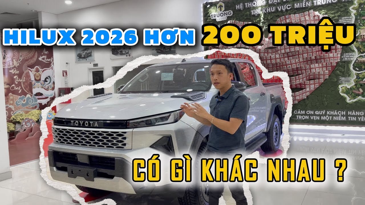 Hilux 2026 4x2 AT vs 4x4 AT – Chênh gần 200 triệu, có đáng nâng cấp?