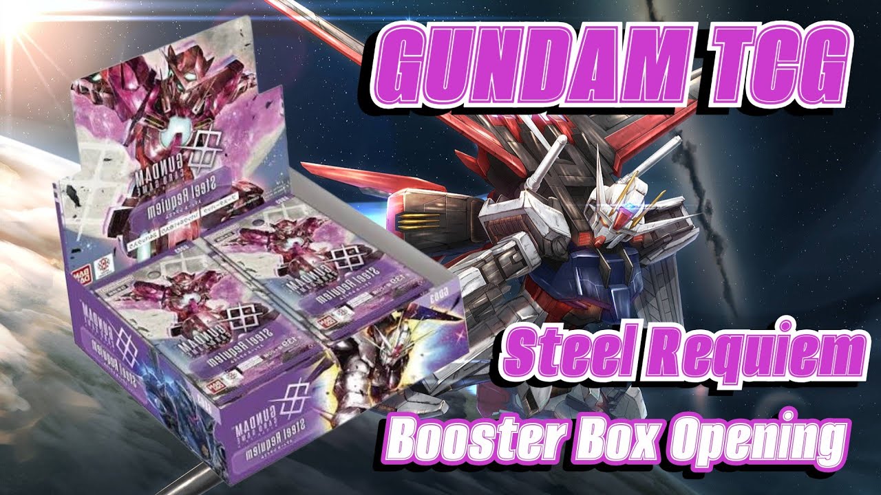 Gundam TCG Booster Box Opening (Steel Requiem) | GUNDAM is pure Dopamine!!