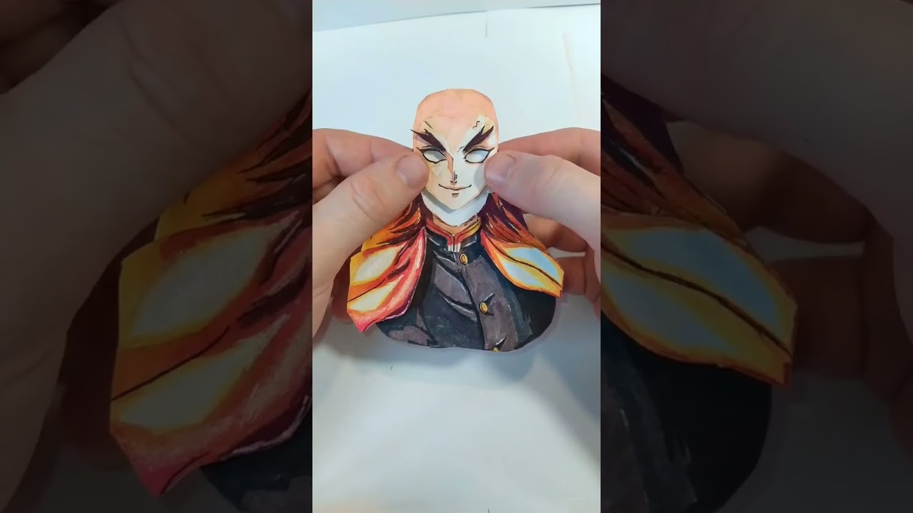 Drawing and assembling Rengoku demon slayer @ mogi art