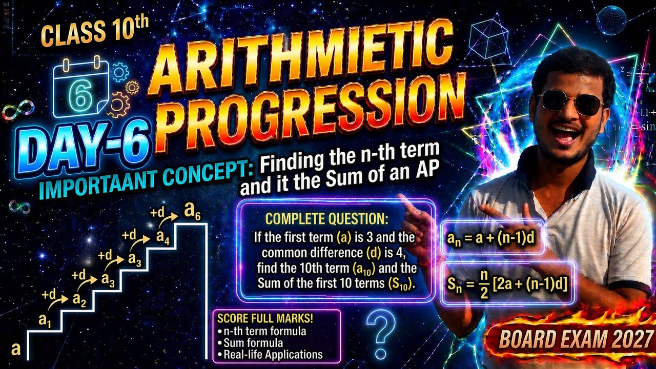 Arithmetic progression class 10th ||Day-6|| sum of Ap's|| CBSE/ICSE ...