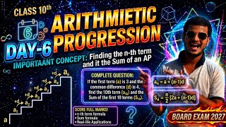 Arithmetic progression class 10th ||Day-6|| sum of Ap's|| CBSE/ICSE board class 10th|| 