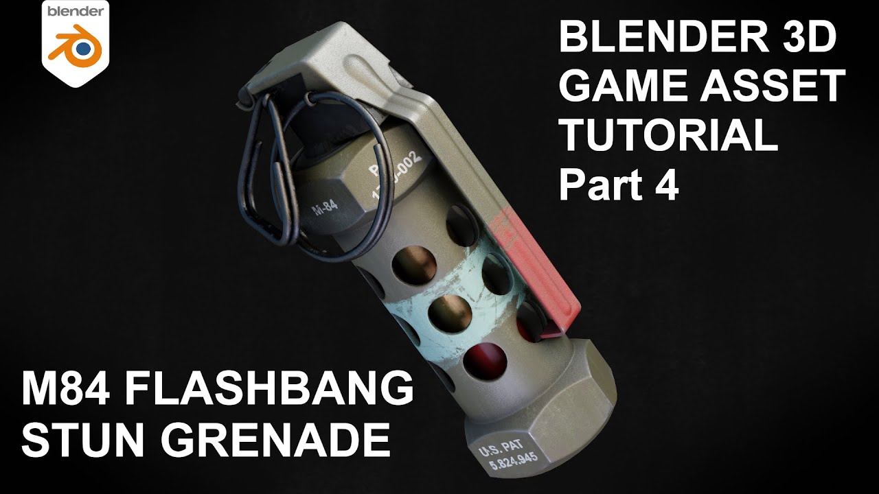 Blender M84 Game Asset Tutorial Part 4 | PBR TEXTURING - YouTube