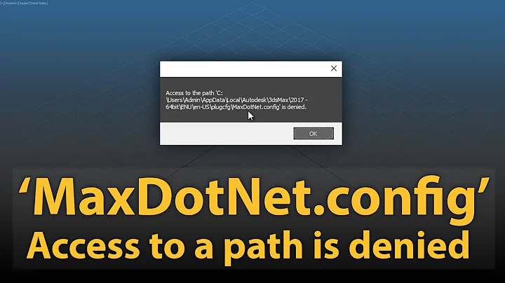 Access to a path is denied (MaxDotNet config) | How to fix it?