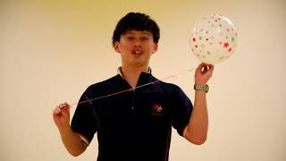 運動遊び 風船バレー ひとりバージョン Youtube