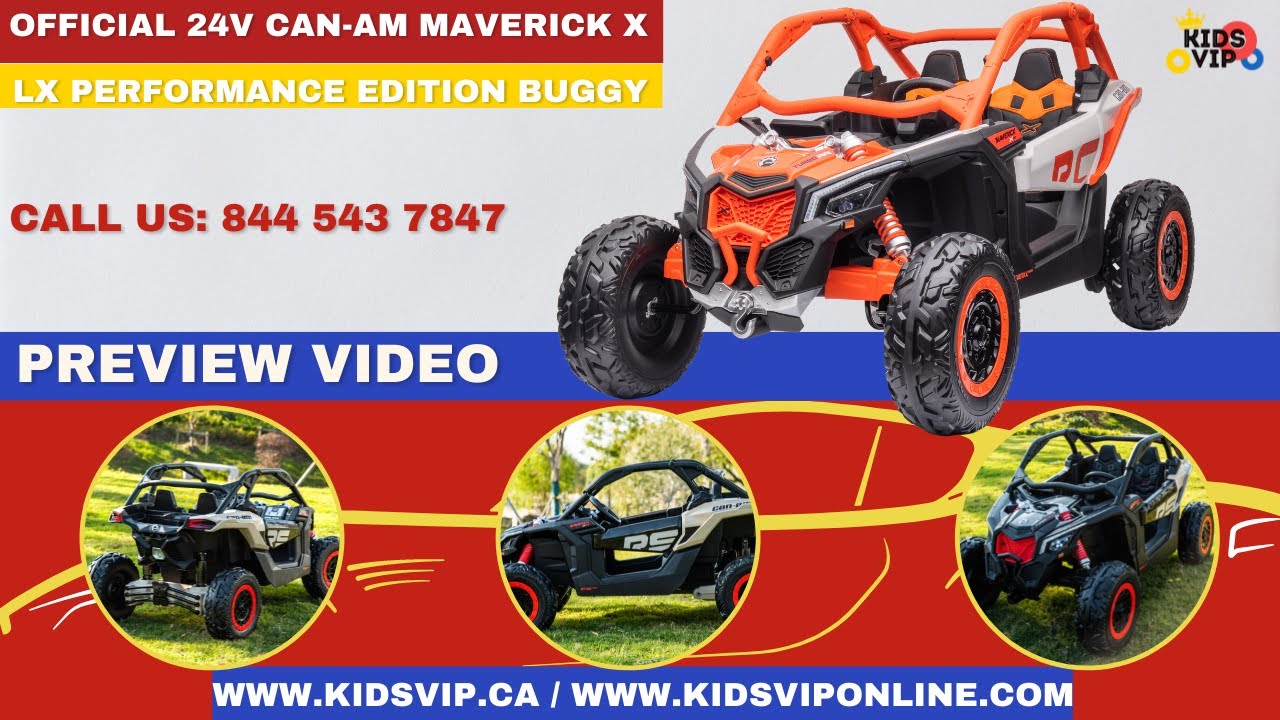 Preview 2 Seater Official 24v Can-Am Maverick X Ride on Buggy, LX Performance Edition