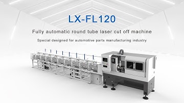[LX Laser Tech.] Metal round tube laser cut off machine with automatic loading & unloading function