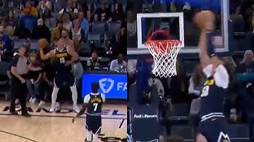 Nikola Jokic caught everyone sleeping and threw an insane alley oop to Aaron Gordon for the dunk