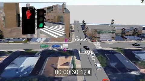 Vissim Traffic Simulation - 300 cars/h - 2 Lanes