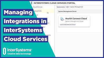 Managing Integrations in InterSystems Cloud Services