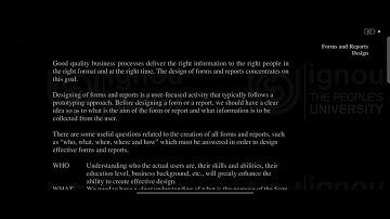 Block - 3 | MCS 014 | Computer Science | Ignou | FORMS AND REPORT DESIGN |  #1