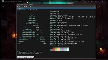 Artix Linux + Xlibre + i3 manual installation.