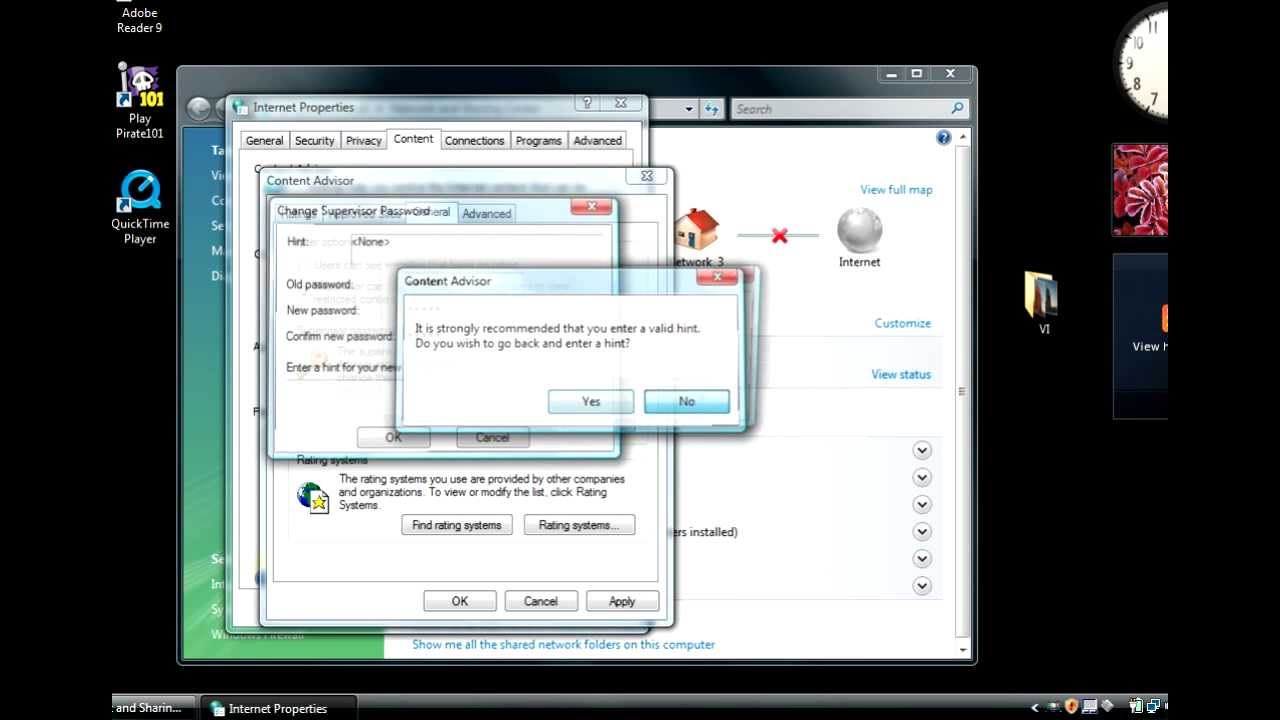Content advisor and Parental control on Window Vista - Windows ...