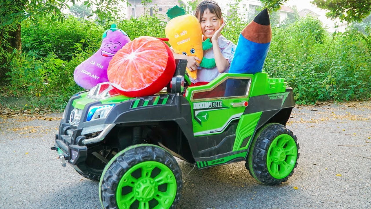 Kids Drive Truck Pick up Stuffed Toys! Kids if i happy and you know Song Children YouTube