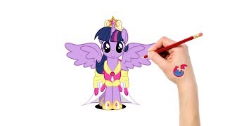 Learning How To Draw My Little Pony For Toddlers Twilight Sparkle - Puzzle Kid Drawing