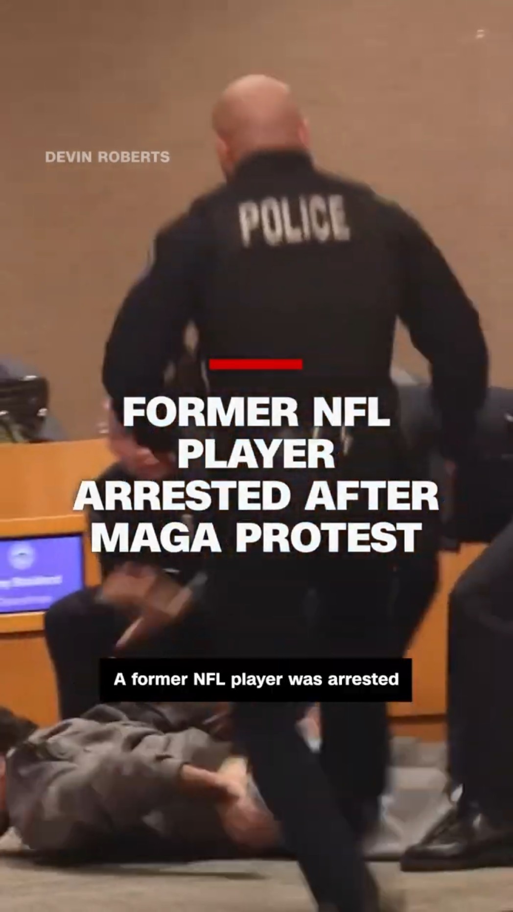 Former NFL player arrested after protesting MAGA plaque