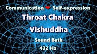 Throat Chakra Sound Bath Meditation 💙 Balancing Sounds for Vishuddha at 432 Hz