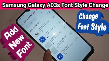 Samsung galaxy A03s Change font style // How to change font style