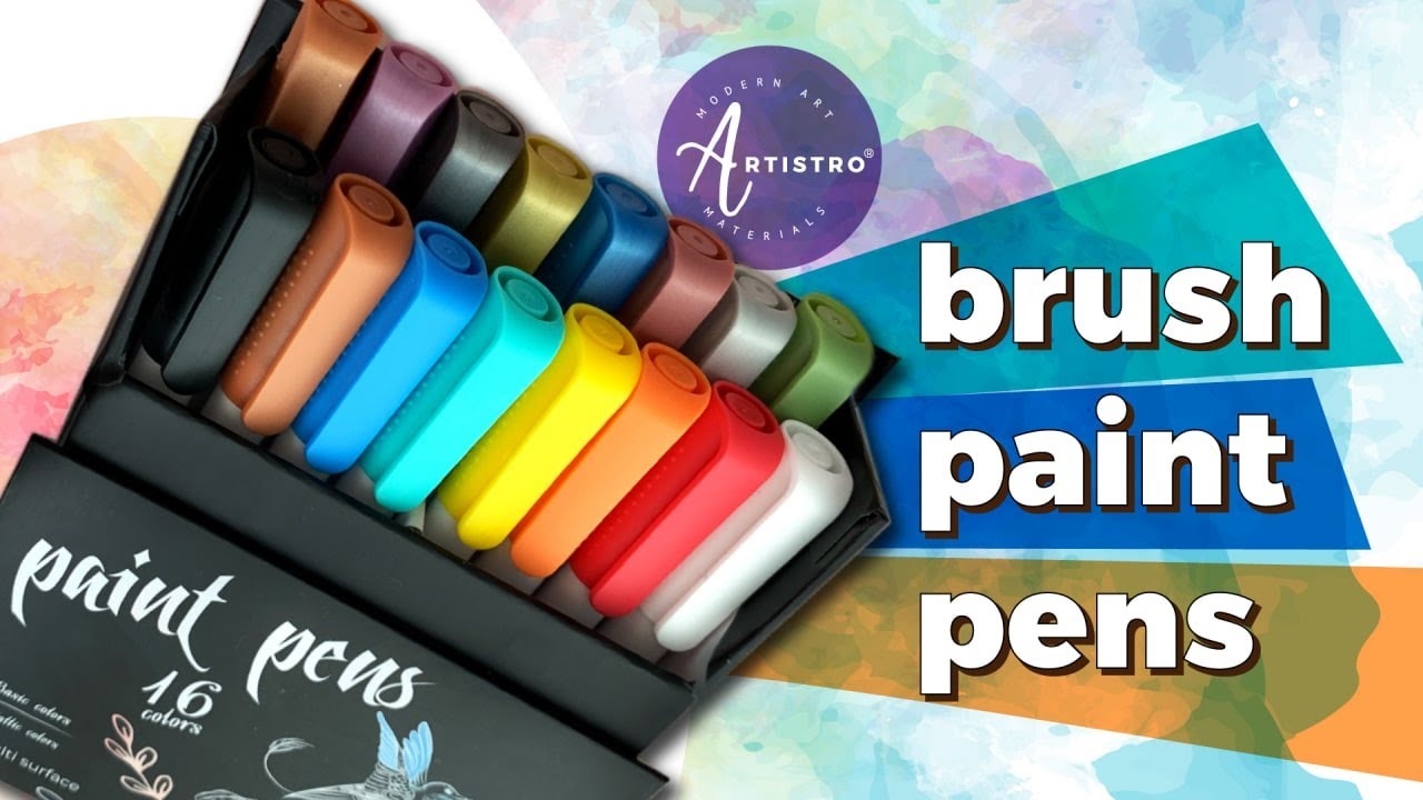 Paint Brush Markers: 16 Brush Tip Paint Markers