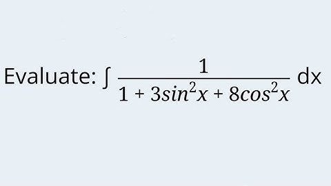 ∫ dx/(1+3sin²x+8cos²x) #integrals #integration #calculus #cbse #bseb #nda #kcet #bitsat #shorts #iit