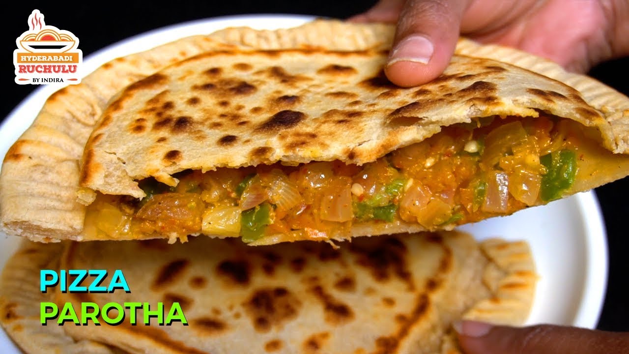 పిజ్జా పరాటా ఇలా గోధుమ పిండితో చేసి పిల్లలకి పెట్టండి, ఇష్టంగా తింటారు | Pizza Paratha in Telugu | Hyderabadi Ruchulu