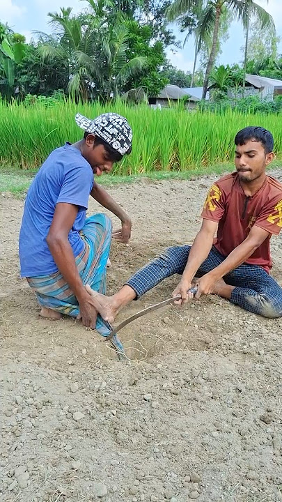 The boy's lungi was pulled from behind.