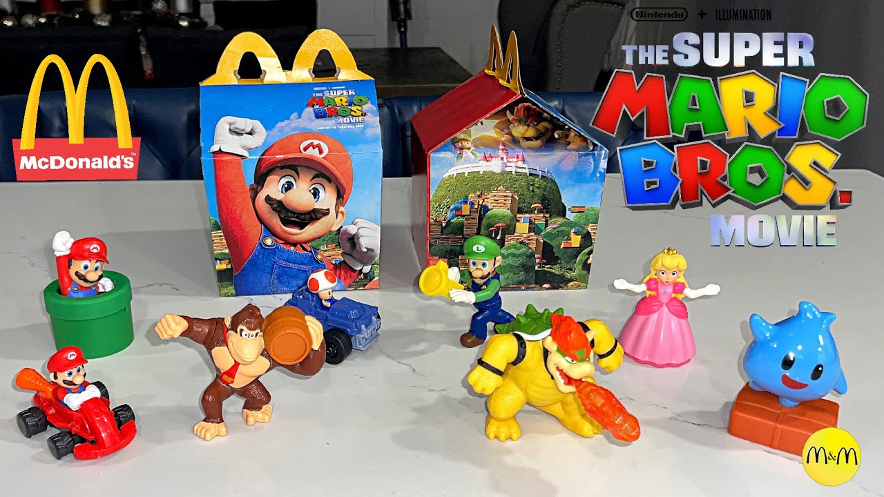 The Super Mario Brothers Movie 2023 McDonalds Happy Meal Toy Collection!  Dec 30th 2022! 