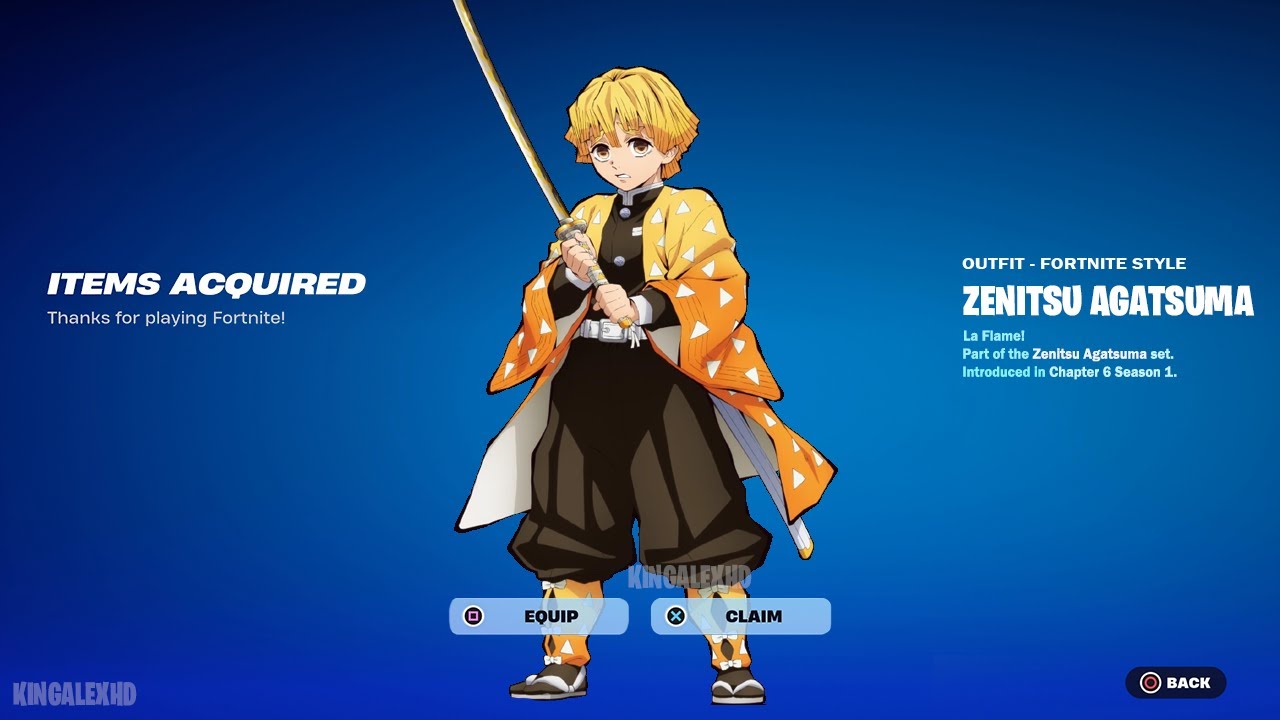 When and How To Get Zenitsu Agatsuma Skin FREE In Fortnite! (Unlocked