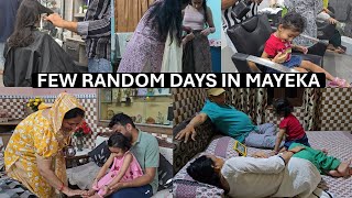 Few Blessed Days In Mayeka - Kanjak Poojan, Hair Cut & Family Fun