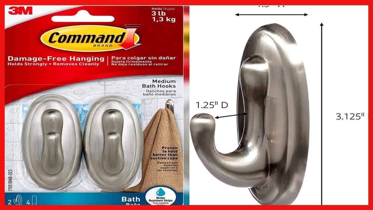 Command Metal Shower Caddy Satin Nickel