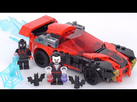 LEGO Marvel Spider-Man Miles Morales vs. Morbius 76244 Building Toy -  Featuring Race Car and Action Minifigures, Adventures in The Spiderverse,  Movie