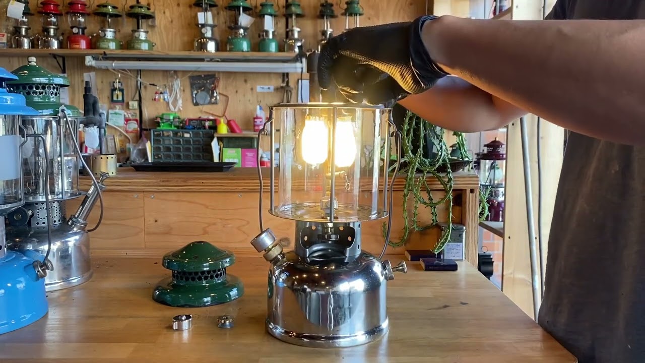 Nov.1928 Coleman 220 slant vintage lantern Ignition video 点火動画
